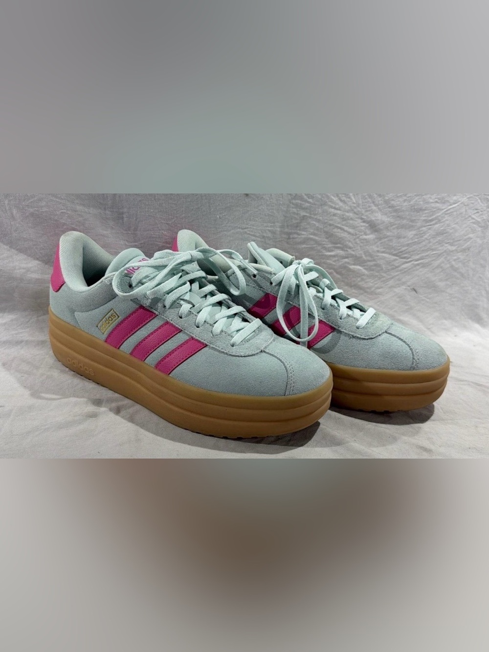 Adidas VL Court Bold Pink Green Women's Size 9.5